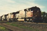 Empty coal train rolls west